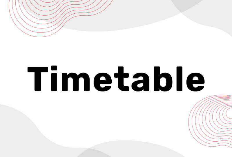 Timetable Now Available!