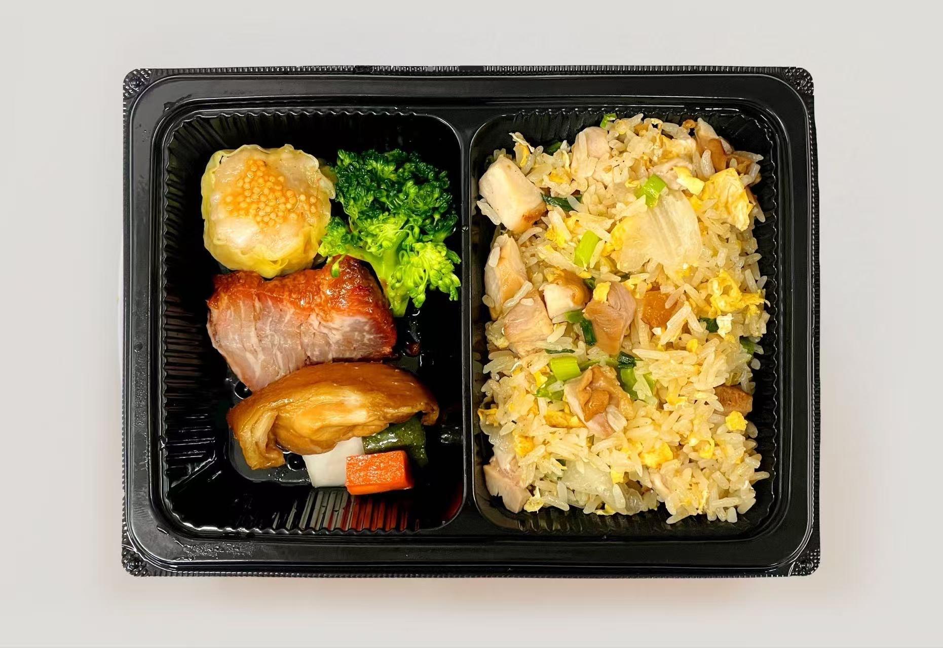 Four Types of Side Dishes + Chicken and Egg Fried Rice Bento