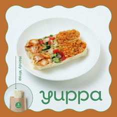 Healthy fast food yuppa made with Kyoto-style fresh yuba (tofu skin).
